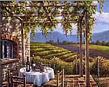 Vineyard Canvas Paintings - Vineyard Terrace